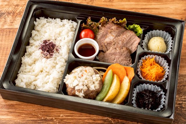 芦屋 麒麟堂-豪華 特製ステーキと淡路牛ハンバーグ御膳