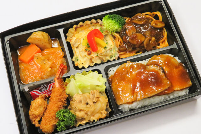 覚瑛古典洋食弁当・ローストポーク丼風添え デミグラスソース