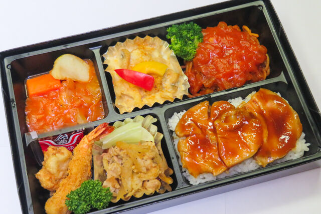覚瑛古典洋食弁当・ローストポーク丼風添え バーベキューソース