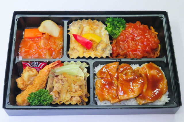 【お茶なし】覚瑛古典洋食弁当・ローストポーク丼風添え バーベキューソース