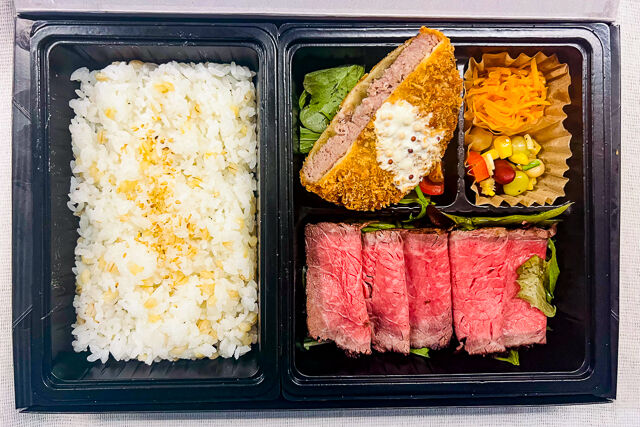 佐賀県産和牛のお弁当専門店【CENTRAL BEEF】-佐賀和牛ローストビーフ＆ビフカツ弁当