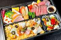 南フランス料理「シェ・フジノ」-【熨斗対応可】たっぷりローストビーフと海の幸のパエリアご飯