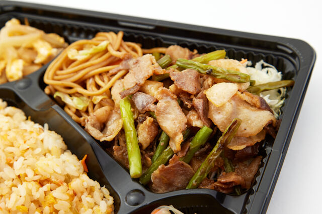 中華弁当200点-ガツンと中華弁当（5）豚肉とニンニクの芽炒め
