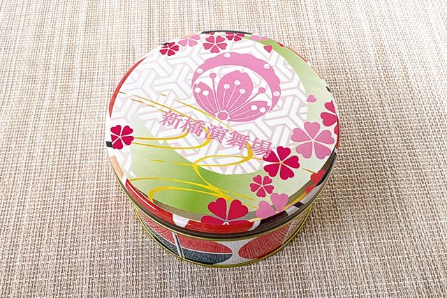 新橋演舞場 春季限定ラベル ミニゴーフレット缶（ピンク桜）