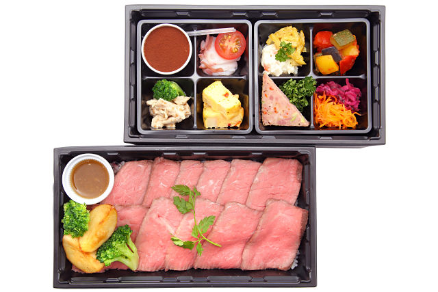 彩り副菜の豪華和牛ステーキ重BOX