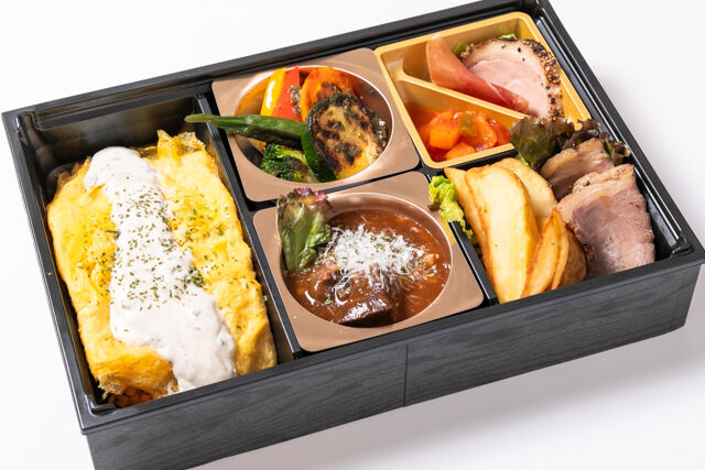 【熨斗対応可】牛タン赤ワイン煮込み＆オムライストリュフクリームソース弁当