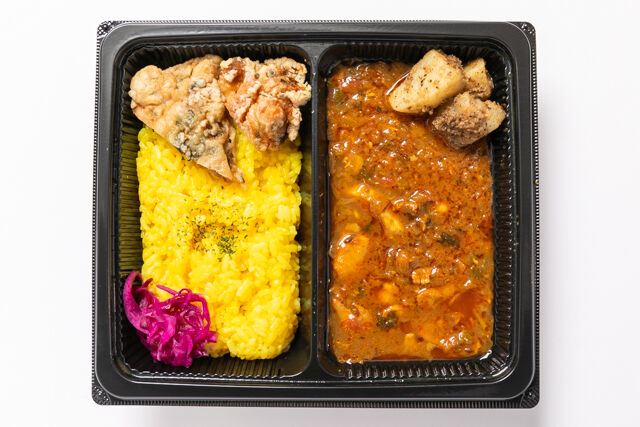 Food Laboratory カドノ-南インド風チキンカレー＋タイ風バイマックルー唐揚