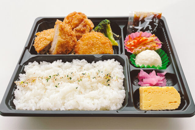 とんかつ新宿さぼてん-ヒレ・コロッケ・唐揚げ弁当