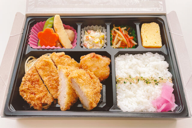 とんかつ新宿さぼてん-ヒレ・ロースかつ・唐揚げ弁当