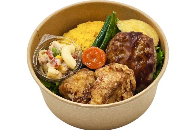こはる亭（福山店）-デミグラスハンバーグと若鶏竜田揚げランチ