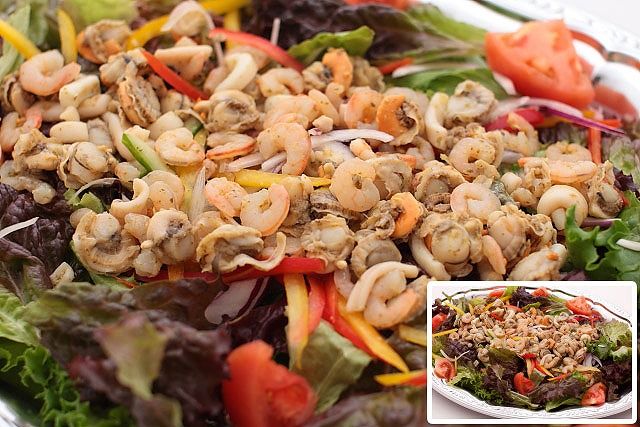 グランド ディッシュ の 海の幸のマリネ サラダ仕立て のケータリング オードブル ごちクル