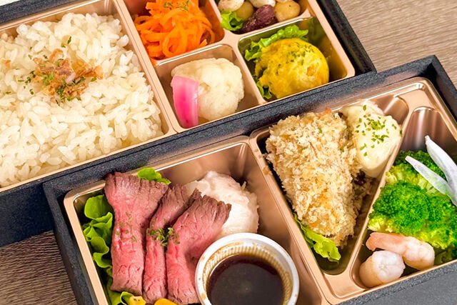 Grill Matsuno-国産牛ローストビーフ＆白身魚のフライ