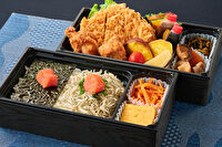 博多明太箱飯 鳴海屋-博多明太のり弁＆じゃこしそ明太ごはんと唐揚げ＆とんかつ二段御膳