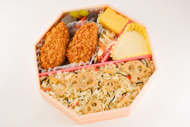 味の浜藤-広島県産かきフライとれんこん炊込みご飯