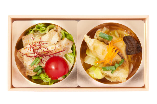飯や 和彩味堂wasabi-do-【4種の選べるご飯】豚しゃぶと旬魚の餡かけ豪華二段御膳