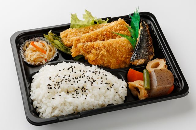 堀堀キッチン-ロースかつ＆サバの塩焼き弁当