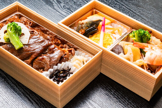 神宮前通り 一条亭-牛すきやき重ね弁当