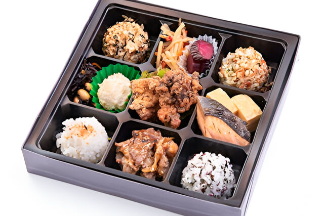 頂-唐揚げメインの9マス弁当