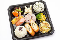 女子に造ったお弁当-色々入ったお弁当（5）梅しそロールカツ／豚カレーマヨ