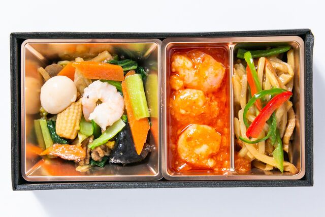 香菜屋～かなや～-【熨斗対応可】【贅沢二段弁当】豚カルビ焼肉＆人気中華御膳（八）