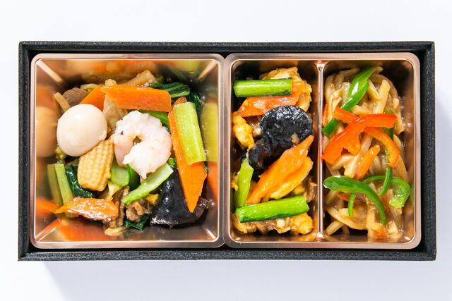 香菜屋～かなや～-【熨斗対応可】【贅沢二段弁当】豚カルビ焼肉＆人気中華御膳（八）