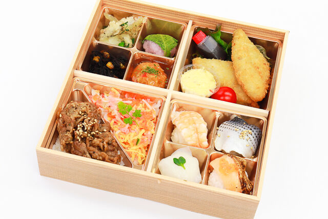 毬寿司の特選彩り肉幕ノ内弁当