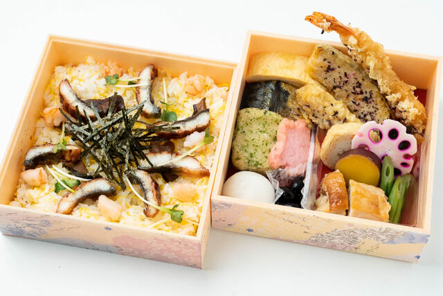鰻と海老チラシ寿司の2段重