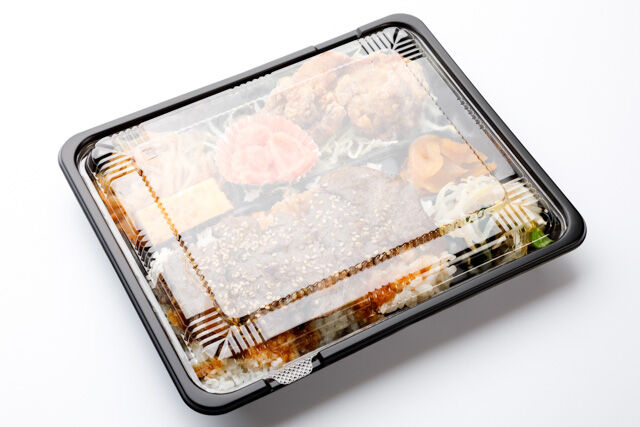 から揚げ弁当タオ-自家製メンチカツ弁当