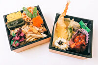 季節料理 和彩亭-天ぷら盛り合わせと鶏もも肉の照り焼きの御弁当