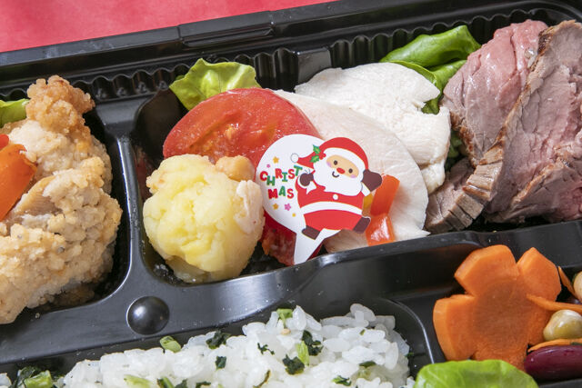kitchen桑の実-【クリスマス限定】ローストビーフ＆ダブルチキンのお弁当