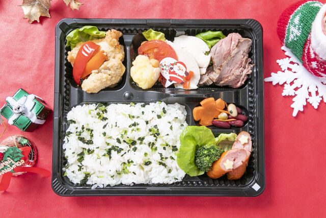 kitchen桑の実-【クリスマス限定】ローストビーフ＆ダブルチキンのお弁当