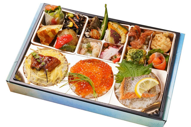 3種類のお重懐石『海鮮丼食べ比べ』