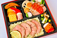 創作弁当 鯉のや-【熨斗対応可】鯉のや弁当 〜ビーフステーキとローストビーフのせご飯〜