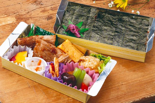 京や弁当-豚ロース生姜焼きの2段のり弁