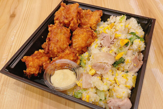 キューエモン-豚バラレタス炒飯＆若鶏唐揚げ