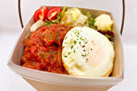 ランチファクトリー-ロコモコBOX～自家製トマトソース～