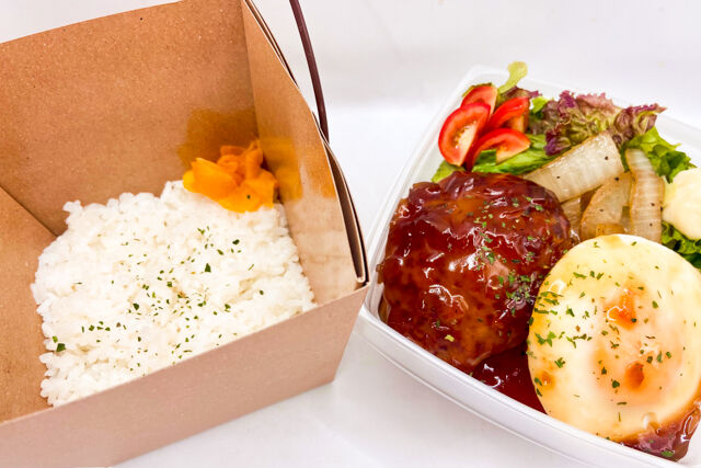 ランチファクトリー-ロコモコBOX～特製和風玉ねぎソース～