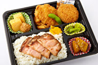 まかない弁当 まかや-大山鶏カツとローストポークごはん弁当