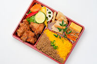 日本料理 幕濱（埼玉店）-季節野菜と若鶏の醤油麹唐揚げ そぼろ