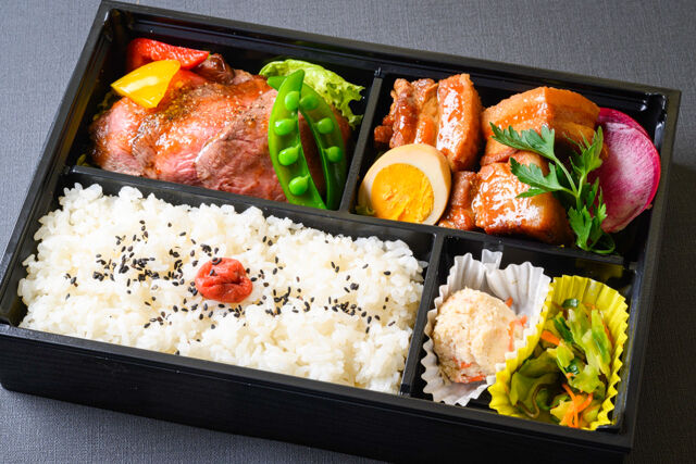 まるやま食堂-お肉弁当（梅）