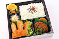 めちゃうま亭～7時からお届け可能なイベント・会議用の宅配弁当～-【肉メニュー2品】豚カツとハンバーグの満腹幕の内