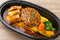 洋食 中目黒オムオム-【特製デミグラスソース】オムライス 特製ローストチキン＆ハンバーグ
