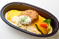 洋食 中目黒オムオム-【特製クリームソース】オムライス＆ハンバーグ