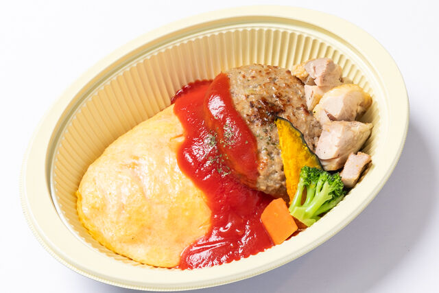 【トマトケチャップソース】 特製チキン＆ハンバーグ