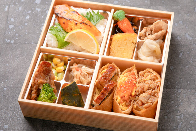 寿司割烹 南喜久-4升御膳～銀鮭幽庵焼きと彩り稲荷（ひつまぶし・いくら・牛そぼろ）～
