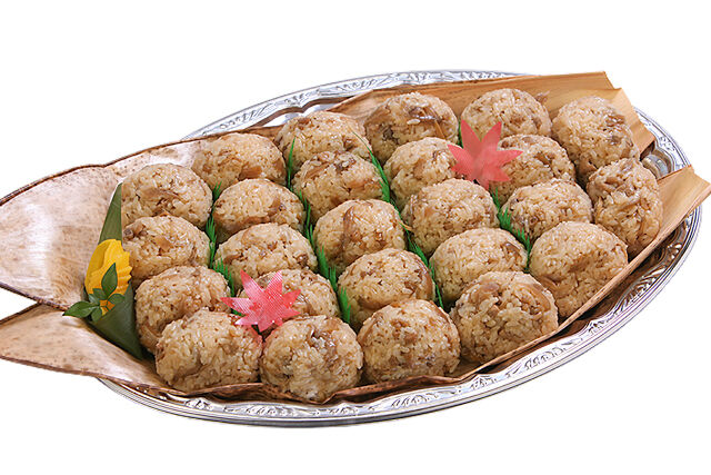 えび寿屋（ケータリング）-4種類の味を楽しめる贅沢おにぎり25玉（鶏めし／梅ひじきめし／高菜めし／生姜めし）