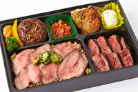 肉ビストロ SPAJIO-【熨斗対応可】黒毛和牛イチボステーキとローストビーフ肉飯＆ハンバーグ弁当
