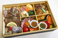 肉割烹 仁-【肉割烹仁 特製】牛タン重とローストビーフとすき焼き弁当