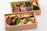 肉割烹 かわ井-鰻と海老のチラシ寿司と牛すき焼き2段弁当