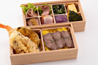 肉割烹 かわ井-国産牛カルビと天ぷらの2段弁当
